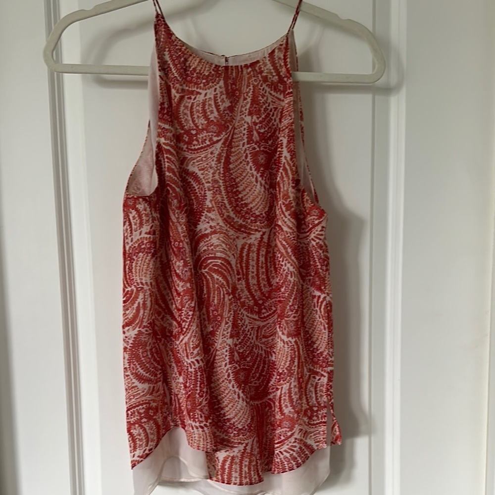Deep coral Patterned Women's Top